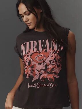 NIRVANA "Heart-Shaped Box" graphic tee from LetLuv at Anthropologie.